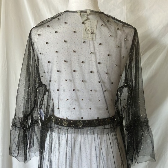 Cato Collection Limited Edition Sheer Studded Sparkle Duster - Picture 7 of 17